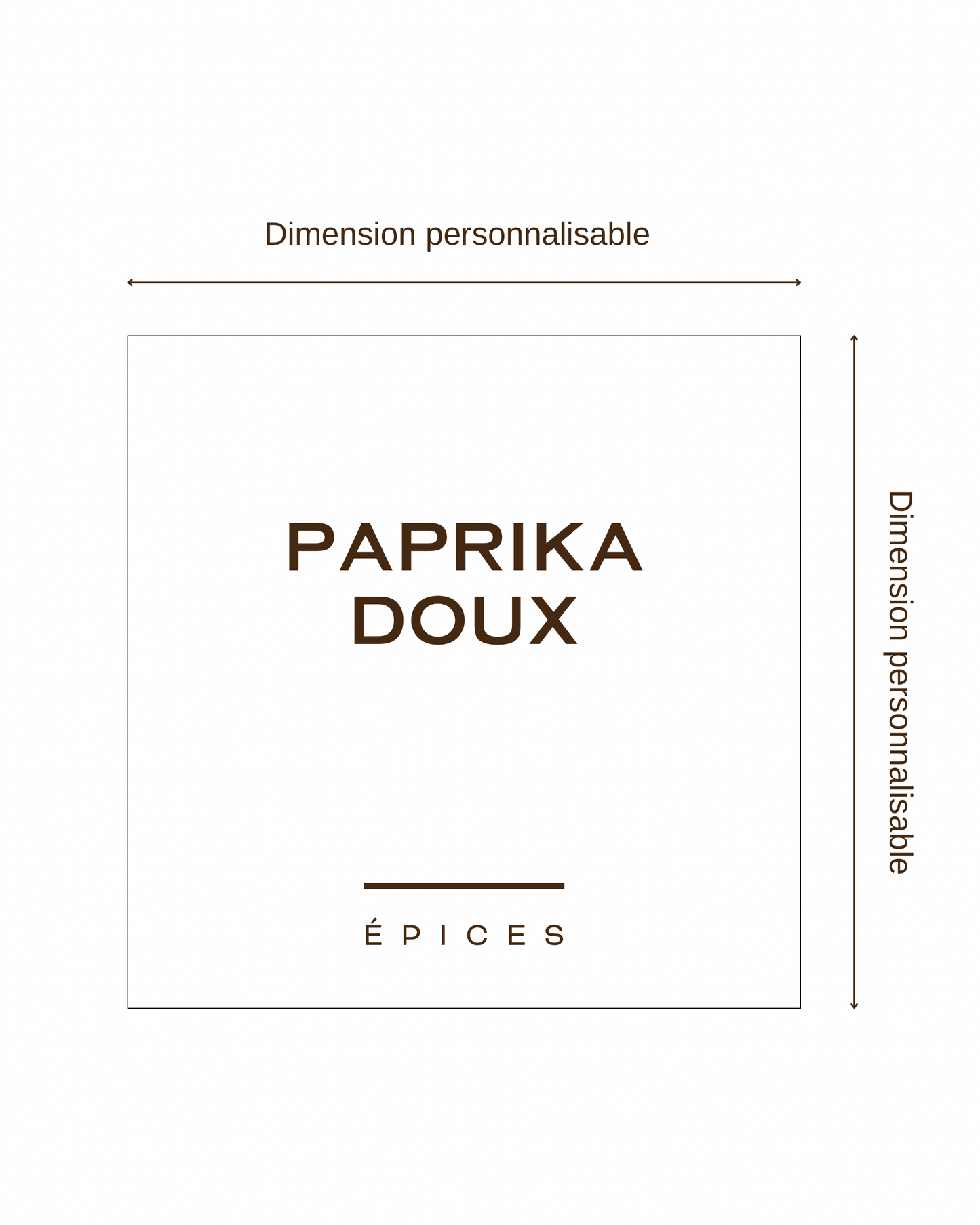 Étiquette personnalisable