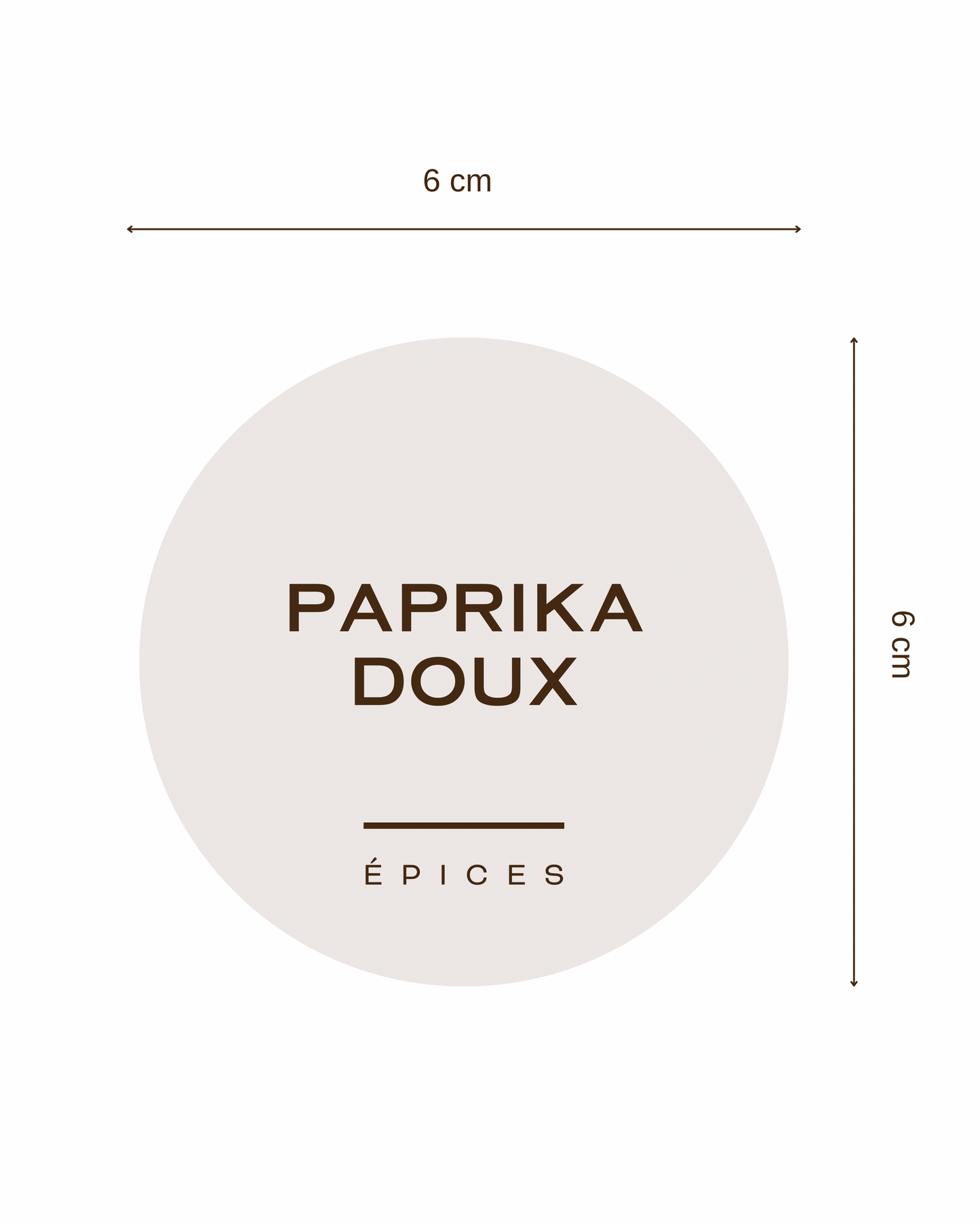 Étiquette beige 6cm