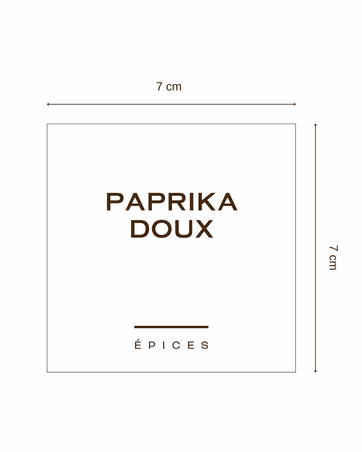 Étiquette blanche 7x7cm