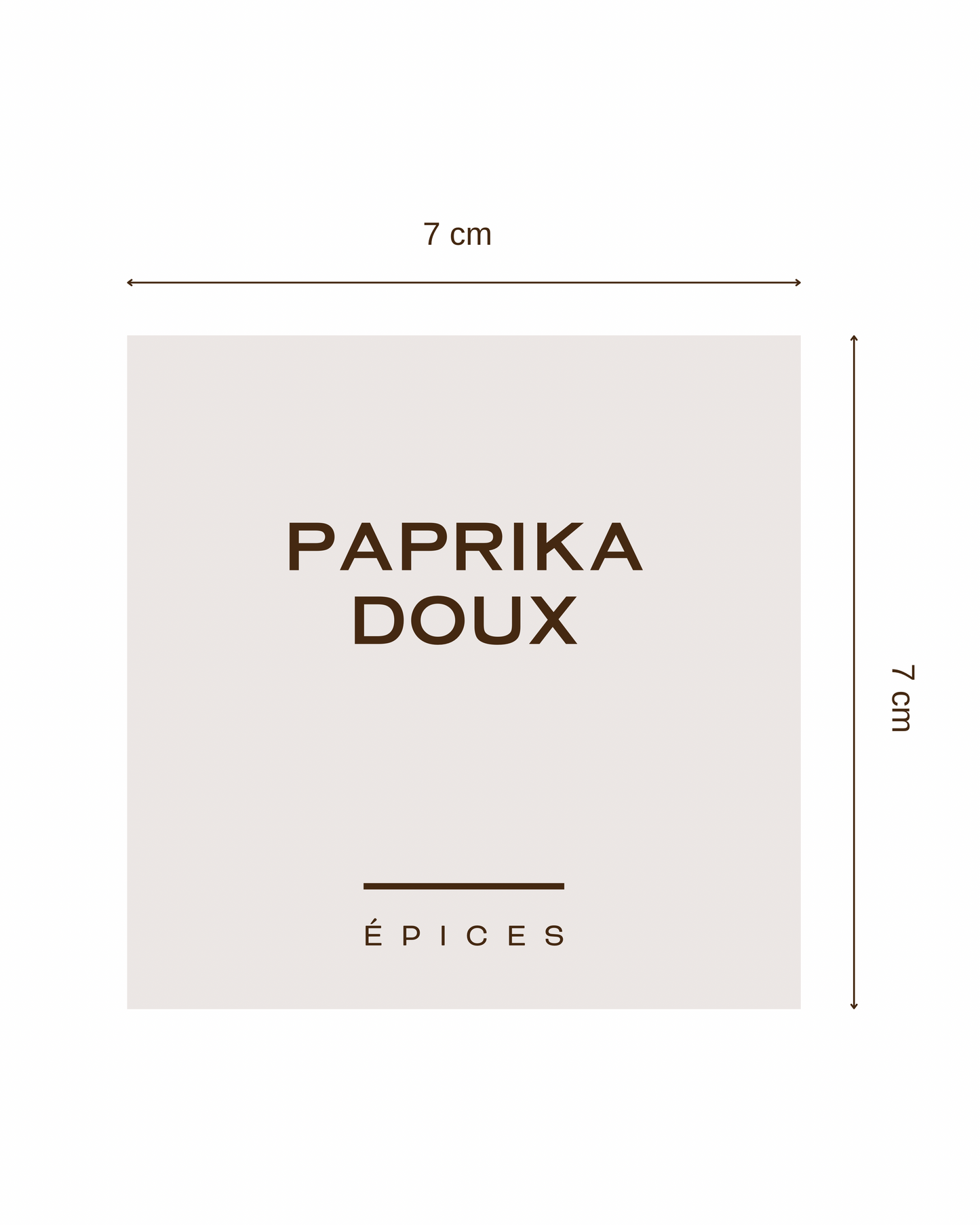 Étiquette beige 7x7cm