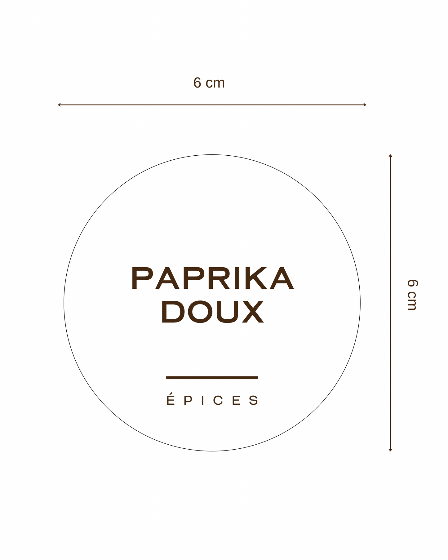 Étiquette blanche 6cm