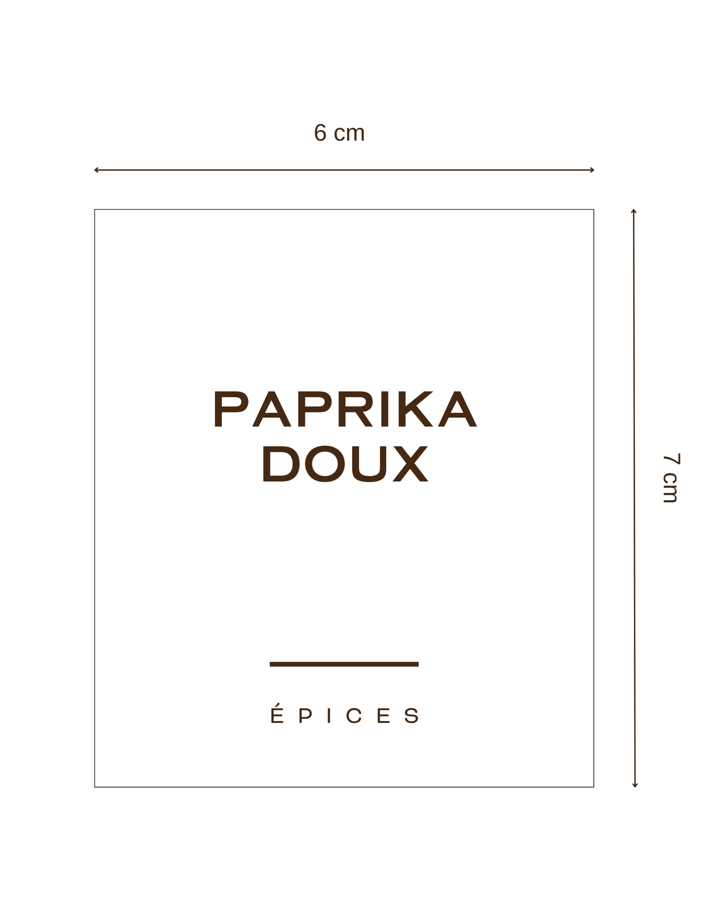 Étiquette blanche 6x7cm