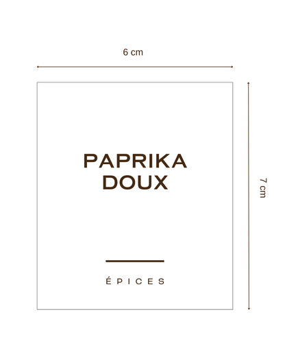 Étiquette blanche 6x7cm