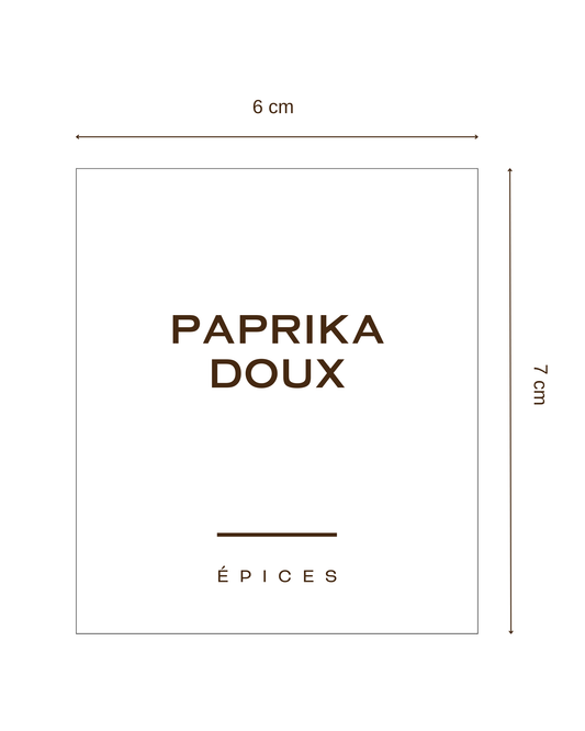 Étiquette blanche 6x7cm