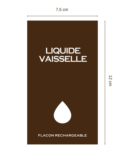 Étiquette marron 7.5x12cm