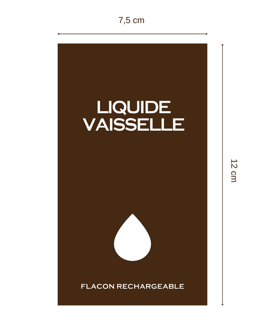 Étiquette marron 7.5x12cm