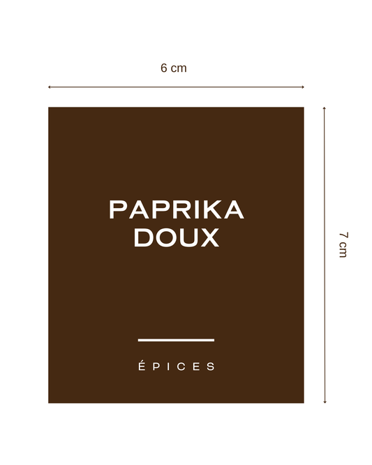 Étiquette marron 6x7cm