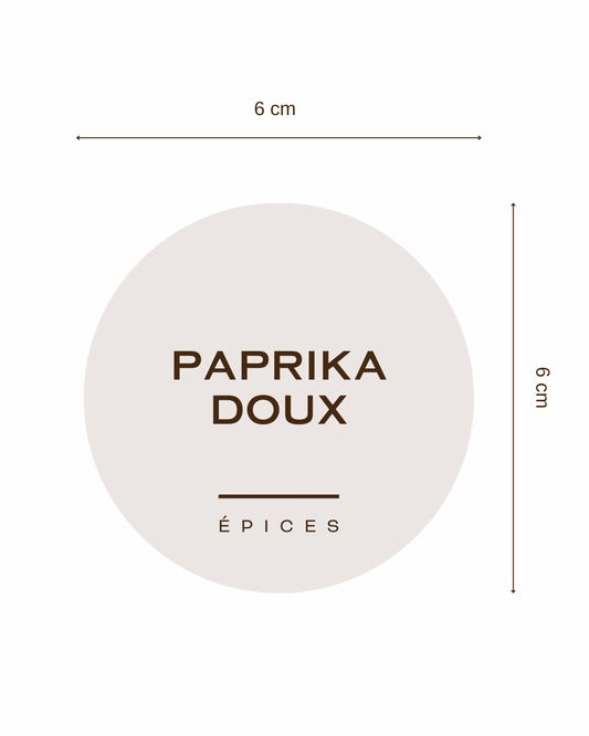 Étiquette beige 6cm