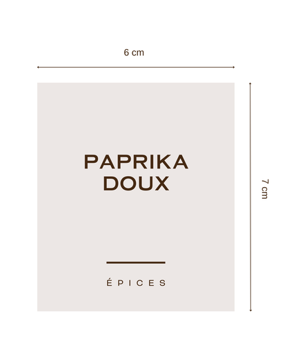 Étiquette beige 6x7cm