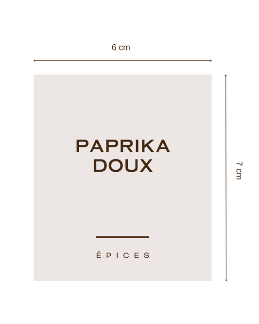 Étiquette beige 6x7cm