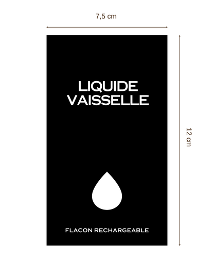 Étiquette noir 7.5x12cm