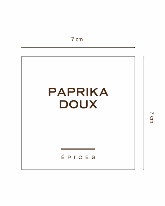 Étiquette blanche 7x7cm