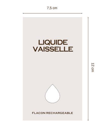 Étiquette beige 7.5x12cm