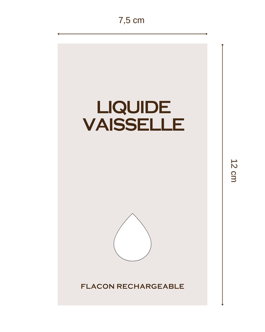 Étiquette beige 7.5x12cm