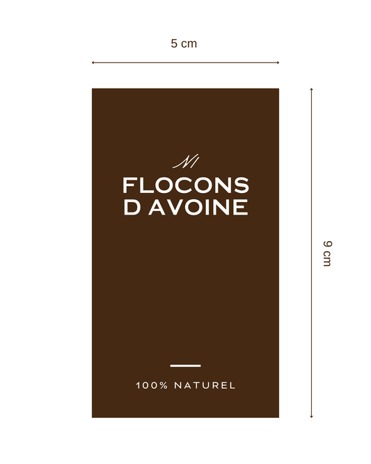 Étiquette marron 5x9cm