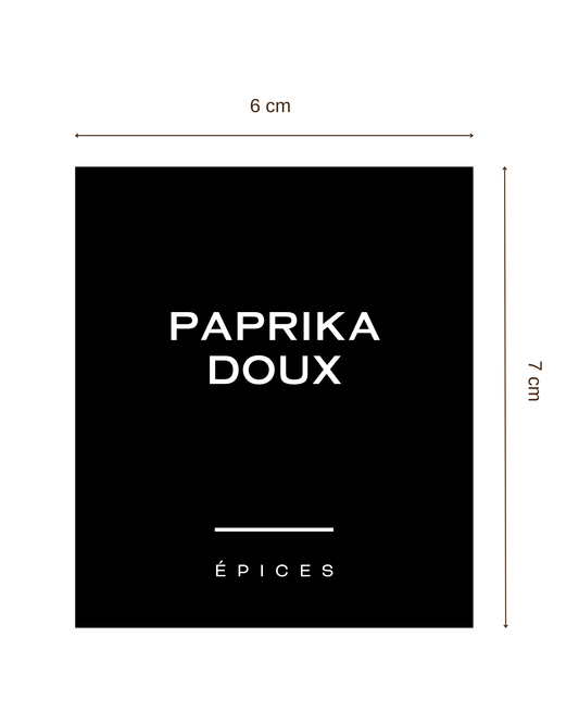 Étiquette noir 6x7cm