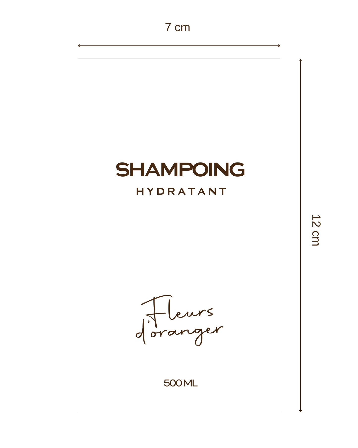 Étiquette blanche 7x12cm