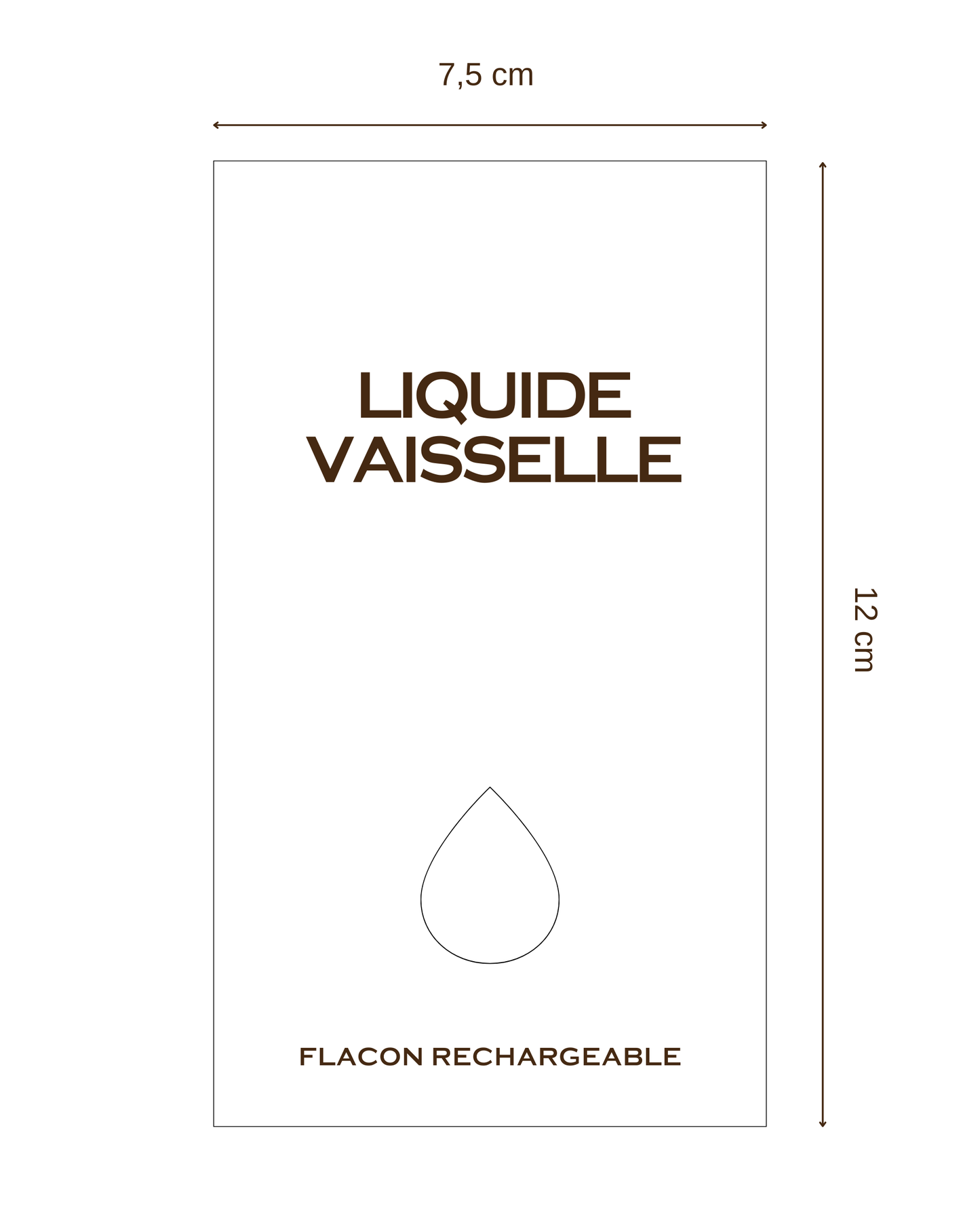 Étiquette blanche 7.5x12cm