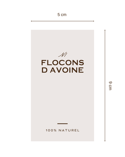 Étiquette beige 5x9cm