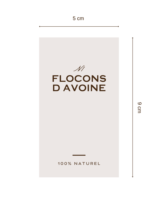 Étiquette beige 5x9cm