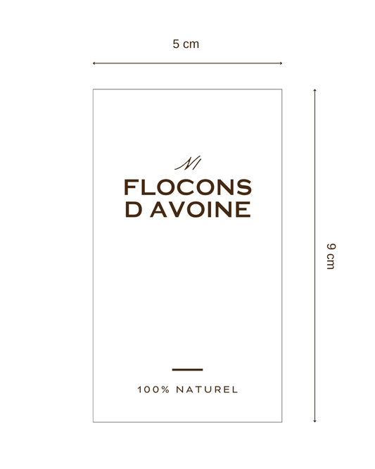 Étiquette blanche 5x9cm