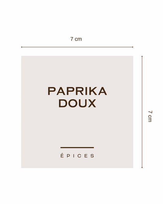 Étiquette beige 7x7cm