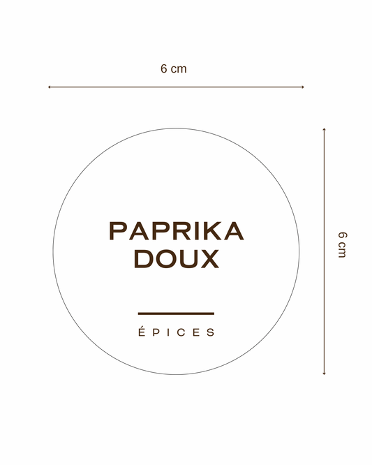 Étiquette blanche 6cm