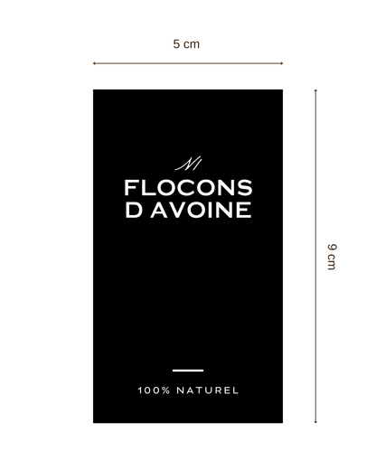 Étiquette noir 5x9cm