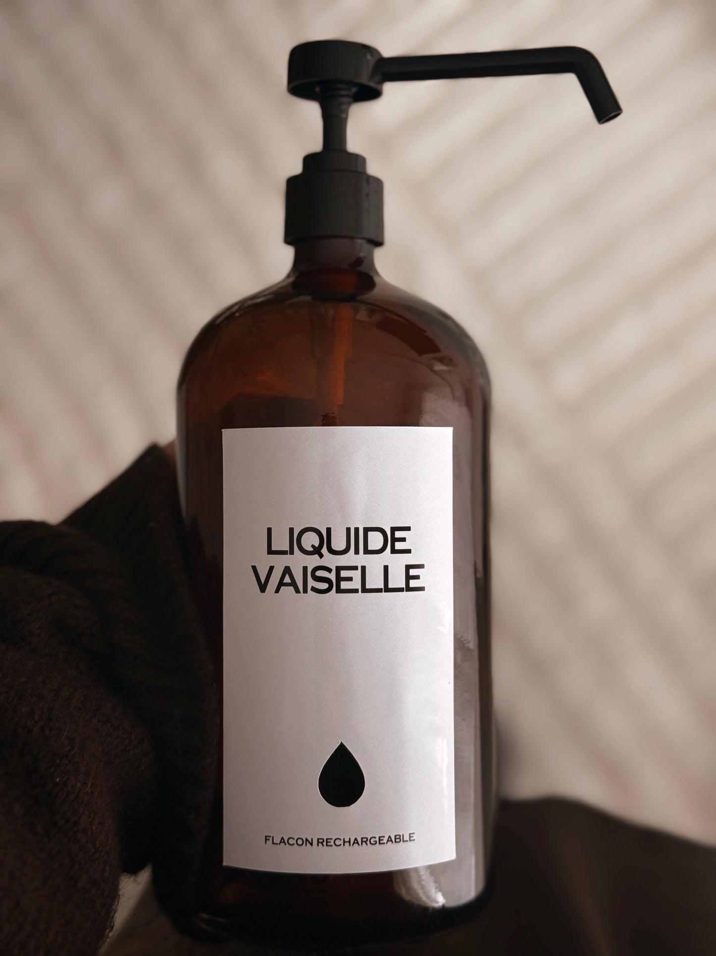 Étiquette noir 7.5x12cm